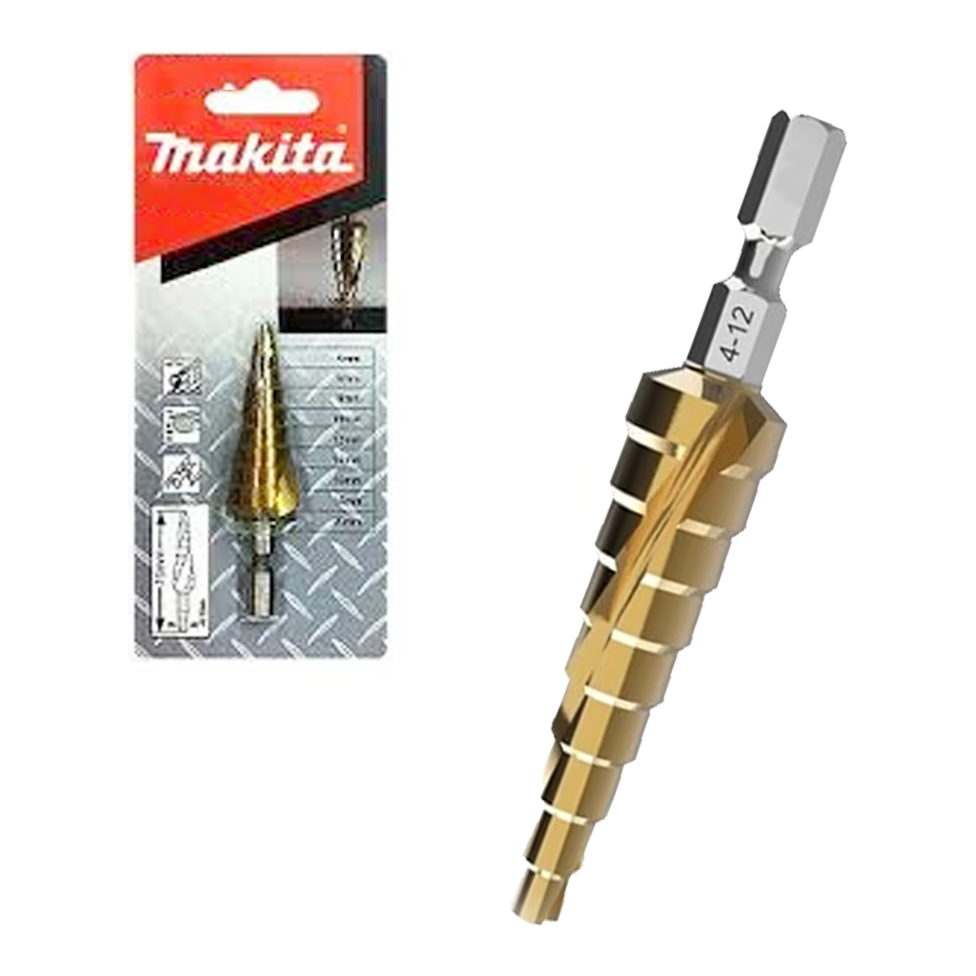 Makita D-46436  Step Drill Bit 1/4" 4-12mm | Makita by KHM Megatools Corp. Makita D-46436  Step Drill Bit 1/4" 4-12mm | Makita by KHM Megatools Corp.