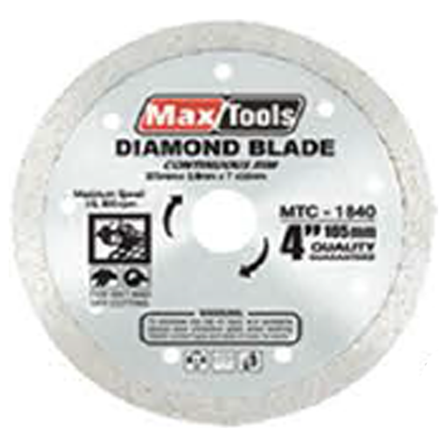 MaxTools MTC-1840 Diamond Cutting Disc 4" (Continuous) | MaxTools by KHM Megatools Corp. MaxTools MTC-1840 Diamond Cutting Disc 4" (Continuous) | MaxTools by KHM Megatools Corp.
