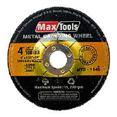 MaxTools MTG-1146 Grinding Disc 4" | MaxTools by KHM Megatools Corp.