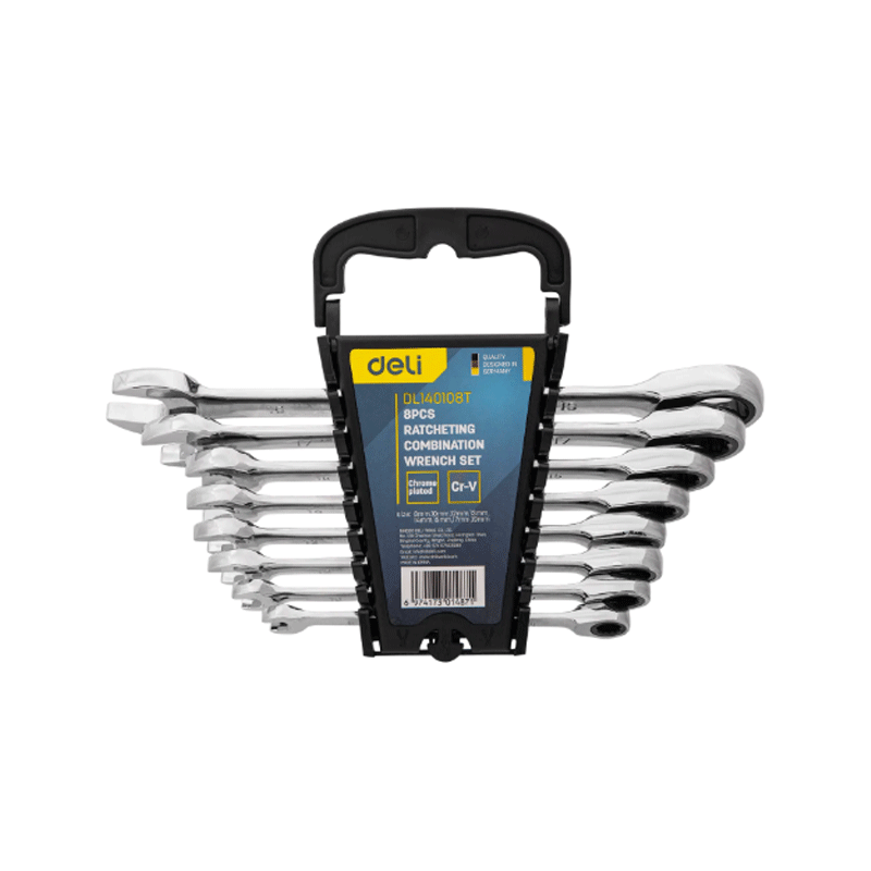 Deli EDL140108T Ratchet Dual-Use Wrench Set 8pcs | Deli by KHM Megatools Corp. Deli EDL140108T Ratchet Dual-Use Wrench Set 8pcs | Deli by KHM Megatools Corp.
