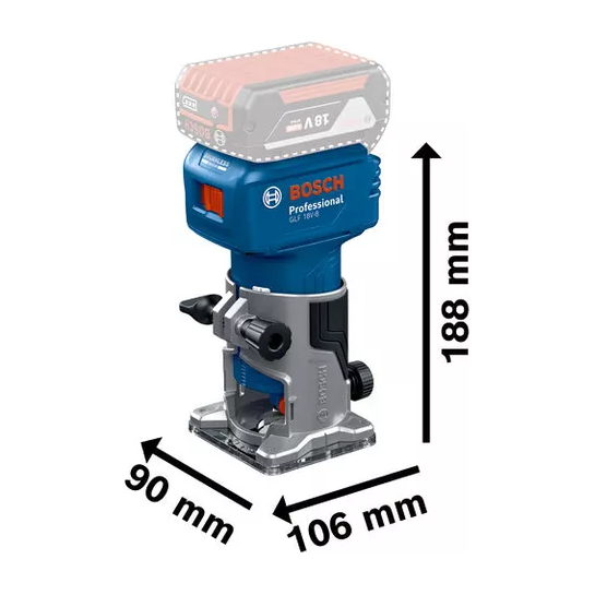 Bosch GLF 18V-8 Cordless Palm Router (Bare) | Bosch by KHM Megatools Corp. Bosch GLF 18V-8 Cordless Palm Router (Bare) | Bosch by KHM Megatools Corp.