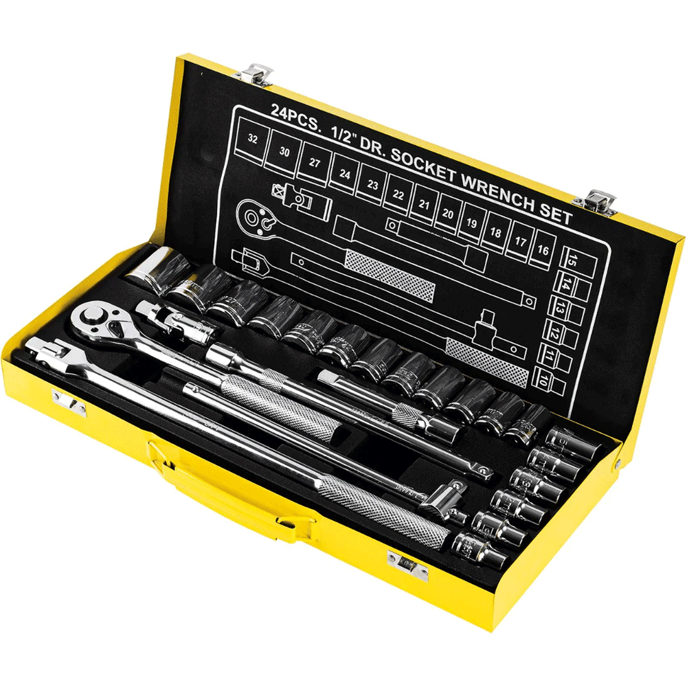 Deli EDL2024T Socket Set 1/2" 24pcs | Deli by KHM Megatools Corp.