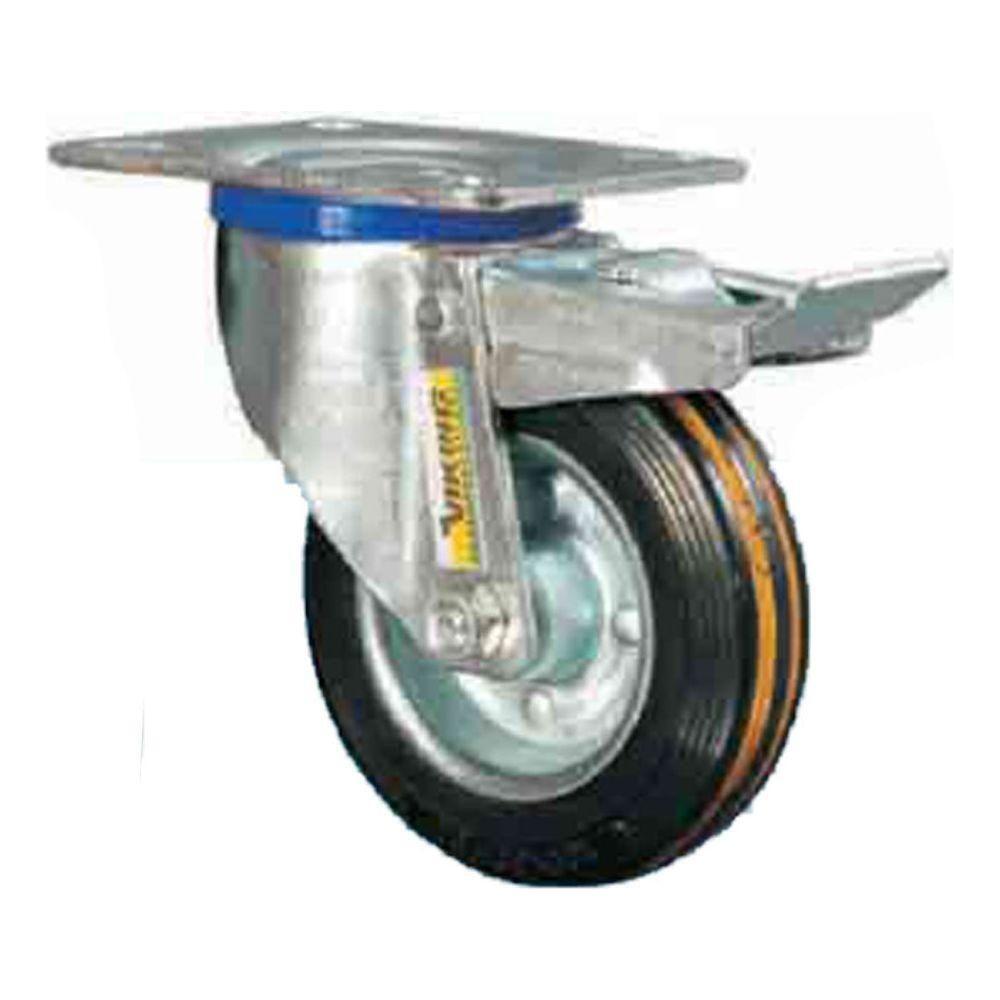 Viking Rubber on Steel Rim Castor Wheels (501) (Swivel w/ Brake) | Viking by KHM Megatools Corp.
