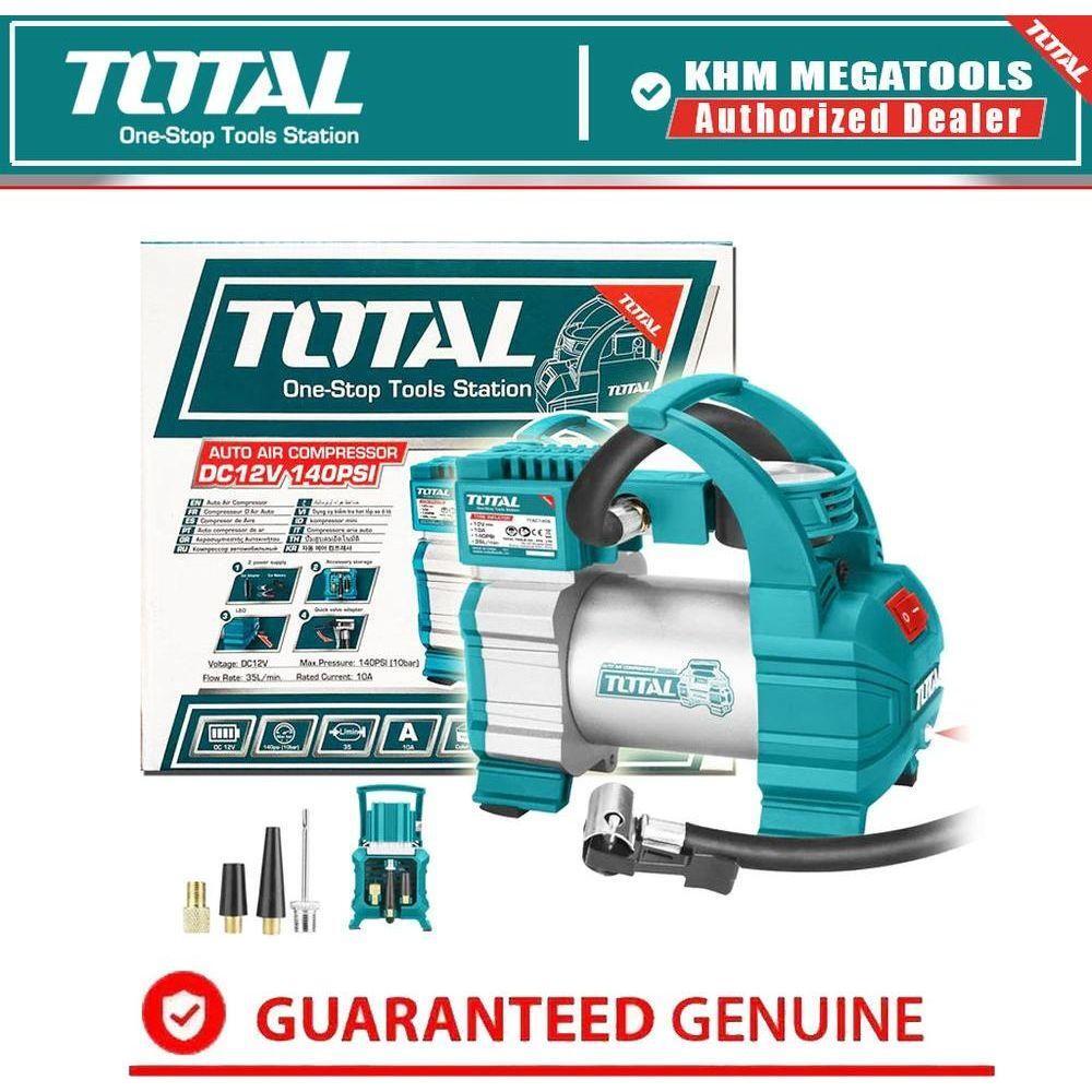 Total TTAC1406 12V Cordless Inflator with Light | Total by KHM Megatools Corp. Total TTAC1406 12V Cordless Inflator with Light | Total by KHM Megatools Corp.