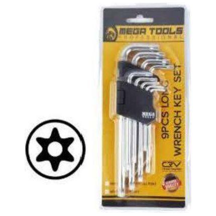 Megatools MLWK9ST 9pcs Long Torx Key Allen Wrench Set - KHM Megatools Corp. Megatools MLWK9ST 9pcs Long Torx Key Allen Wrench Set - KHM Megatools Corp.