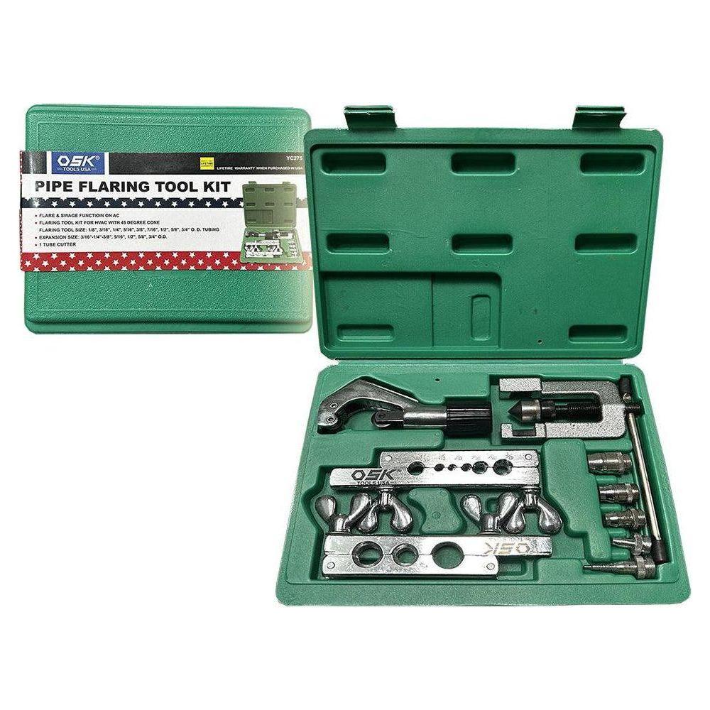 OSK YC275 Pipe Flaring Tool & Swagging Tool Kit - KHM Megatools Corp. OSK YC275 Pipe Flaring Tool & Swagging Tool Kit - KHM Megatools Corp.