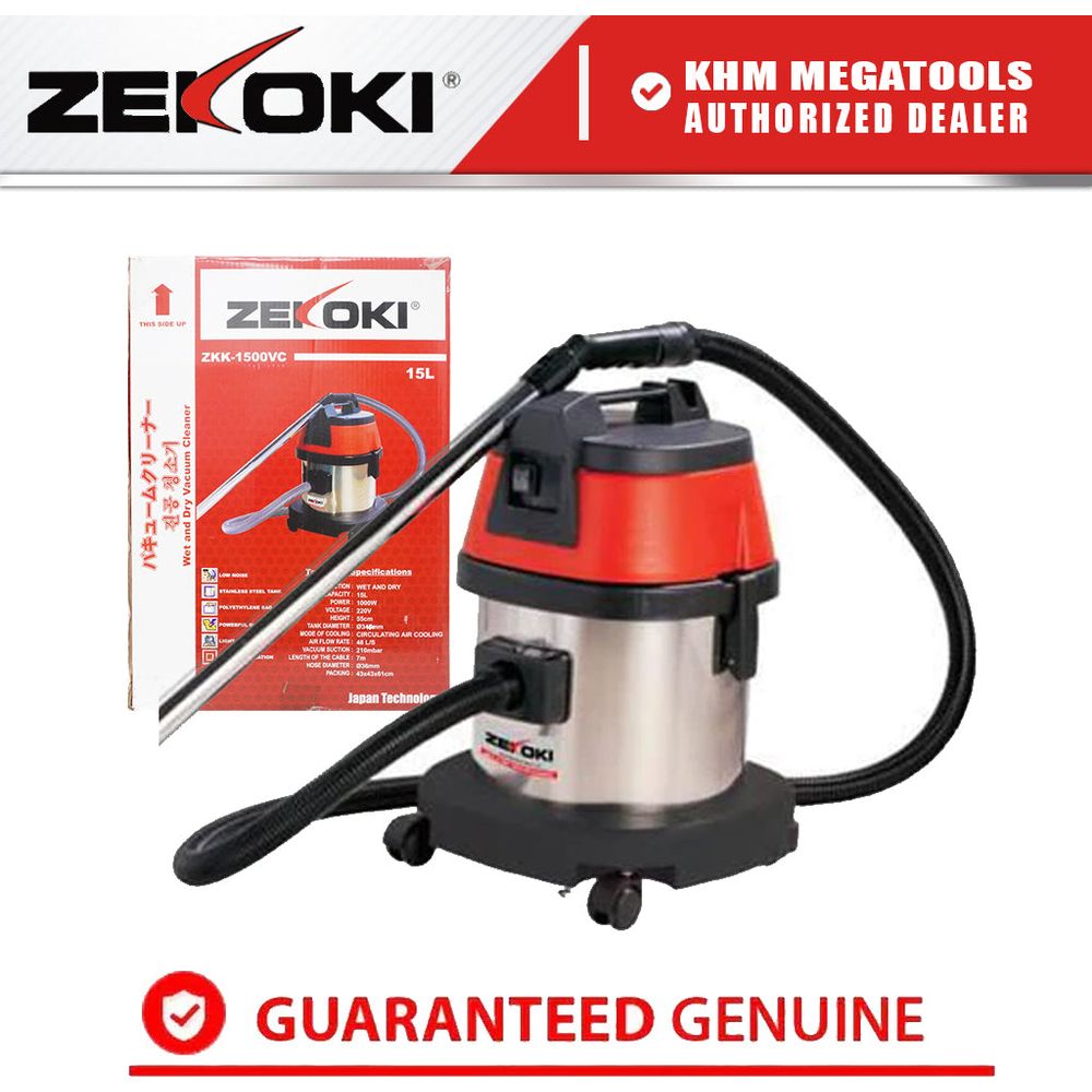 Zekoki ZKK-1500VC Wet & Dry HD Vacuum 15L 1000W | Zekoki by KHM Megatools Corp.