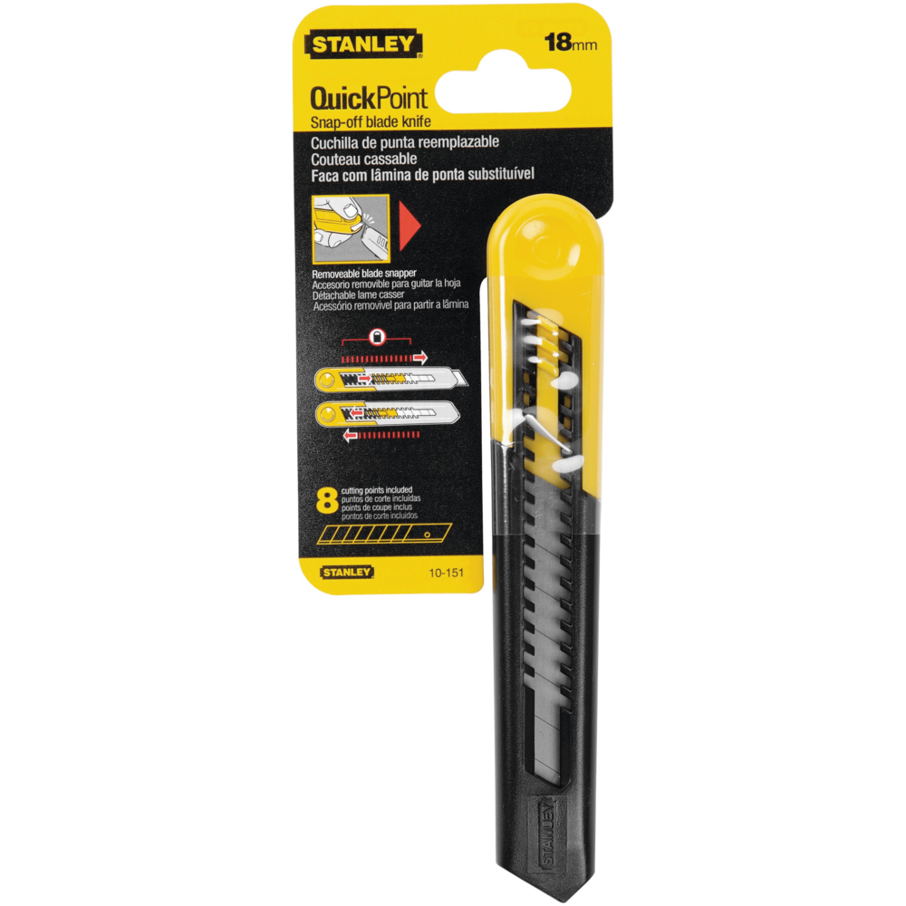 Stanley 10-151 Quick Point Snap off Cutter Knife 18mm | Stanley by KHM Megatools Corp. Stanley 10-151 Quick Point Snap off Cutter Knife 18mm | Stanley by KHM Megatools Corp.