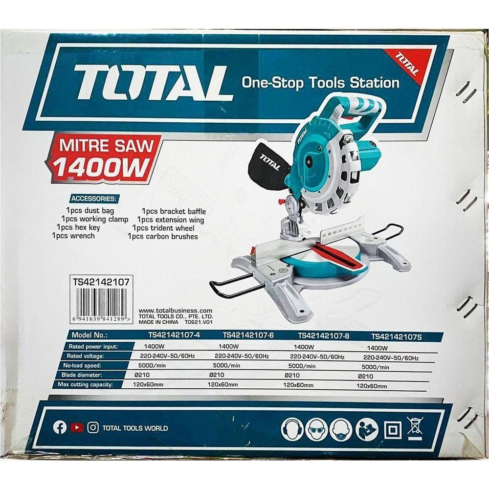 Total TS42142107 Miter Saw 8-1/4" 1400W | Total by KHM Megatools Corp. Total TS42142107 Miter Saw 8-1/4" 1400W | Total by KHM Megatools Corp.