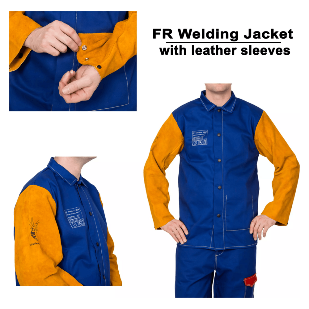 Arcsmith FR Welding Jacker with Leather sleeves | Arcsmith by KHM Megatools Corp.