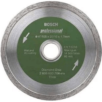 Bosch Diamond Cut Off Wheel 4" Continuous for Tiles (2608600704) - KHM Megatools Corp. Bosch Diamond Cut Off Wheel 4" Continuous for Tiles (2608600704) - KHM Megatools Corp.