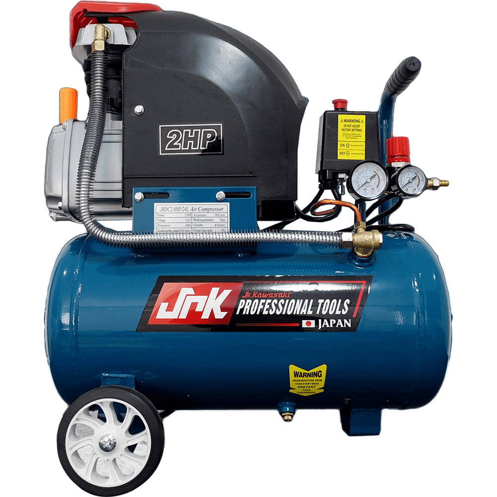 JR Kawasaki 2HP Direct Couple Air Compressor (JRKDC2HP/24L) - KHM Megatools Corp. JR Kawasaki 2HP Direct Couple Air Compressor (JRKDC2HP/24L) - KHM Megatools Corp.