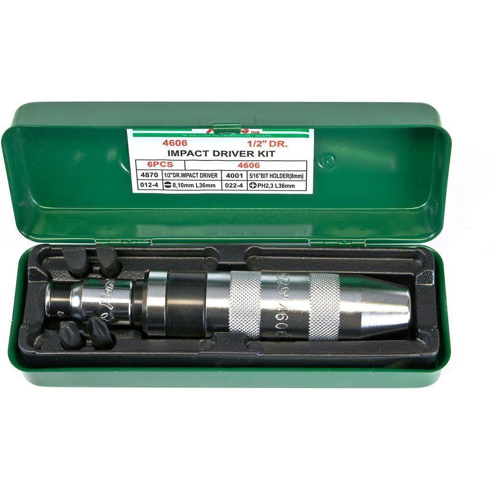 Hans 4606 Impact Driver Set 1/2" Drive with 4 pcs Bit - KHM Megatools Corp. Hans 4606 Impact Driver Set 1/2" Drive with 4 pcs Bit - KHM Megatools Corp.