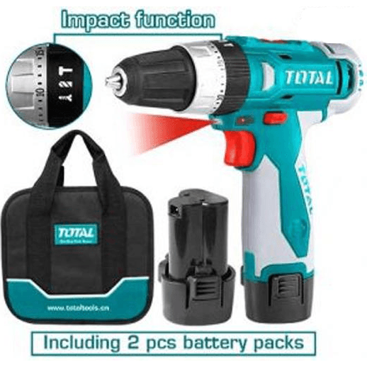 Total TDLI228120 12V Cordless Impact Drill / Hammer Drill | Total by KHM Megatools Corp. Total TDLI228120 12V Cordless Impact Drill / Hammer Drill | Total by KHM Megatools Corp.