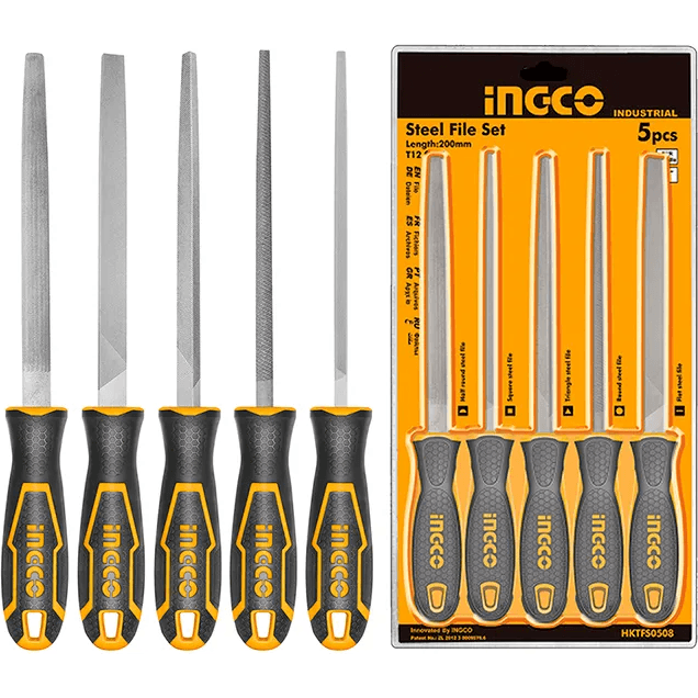 Ingco HKTFS0508 5pcs Steel File Bastard Set - KHM Megatools Corp. Ingco HKTFS0508 5pcs Steel File Bastard Set - KHM Megatools Corp.