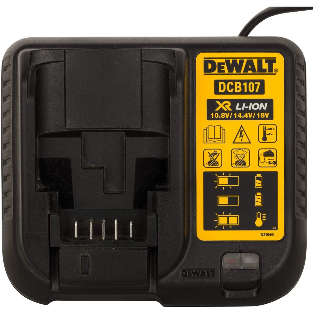 Dewalt DCB107 10.8V / 18V / 20V Multi Voltage XR Battery Charger - KHM Megatools Corp. Dewalt DCB107 10.8V / 18V / 20V Multi Voltage XR Battery Charger - KHM Megatools Corp.
