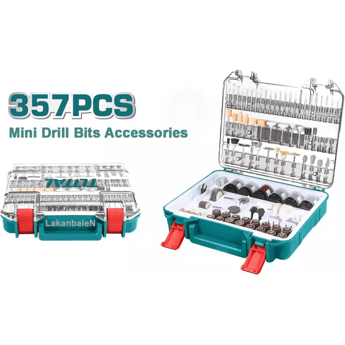 Total TACSD13571 357pcs Accessory Kit Set for Rotary Tool | Total by KHM Megatools Corp. Total TACSD13571 357pcs Accessory Kit Set for Rotary Tool | Total by KHM Megatools Corp.