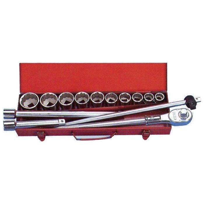 Flag F615M 3/4" Drive Socket Wrench Set Metric (15pcs, 12pts) | Flag by KHM Megatools Corp.
