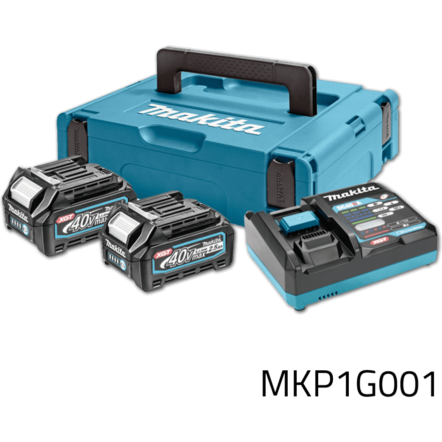 Makita MKP1G001 (191J81-6) 40V Power Source Kit / Battery & Charger Set XGT (2.5Ah) - KHM Megatools Corp. Makita MKP1G001 (191J81-6) 40V Power Source Kit / Battery & Charger Set XGT (2.5Ah) - KHM Megatools Corp.