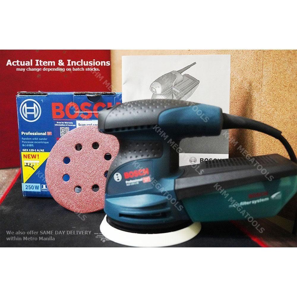 Bosch GEX 125 1-AE Random Orbit Sander 5" (125mm) 250W - KHM Megatools Corp. Bosch GEX 125 1-AE Random Orbit Sander 5" (125mm) 250W - KHM Megatools Corp.
