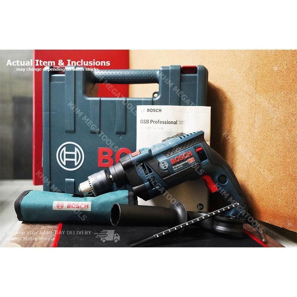 Bosch GSB 16 RE Impact Drill (Wrap) with 100 pcs Accessories 5/8" (16mm) 750W - KHM Megatools Corp. Bosch GSB 16 RE Impact Drill (Wrap) with 100 pcs Accessories 5/8" (16mm) 750W - KHM Megatools Corp.