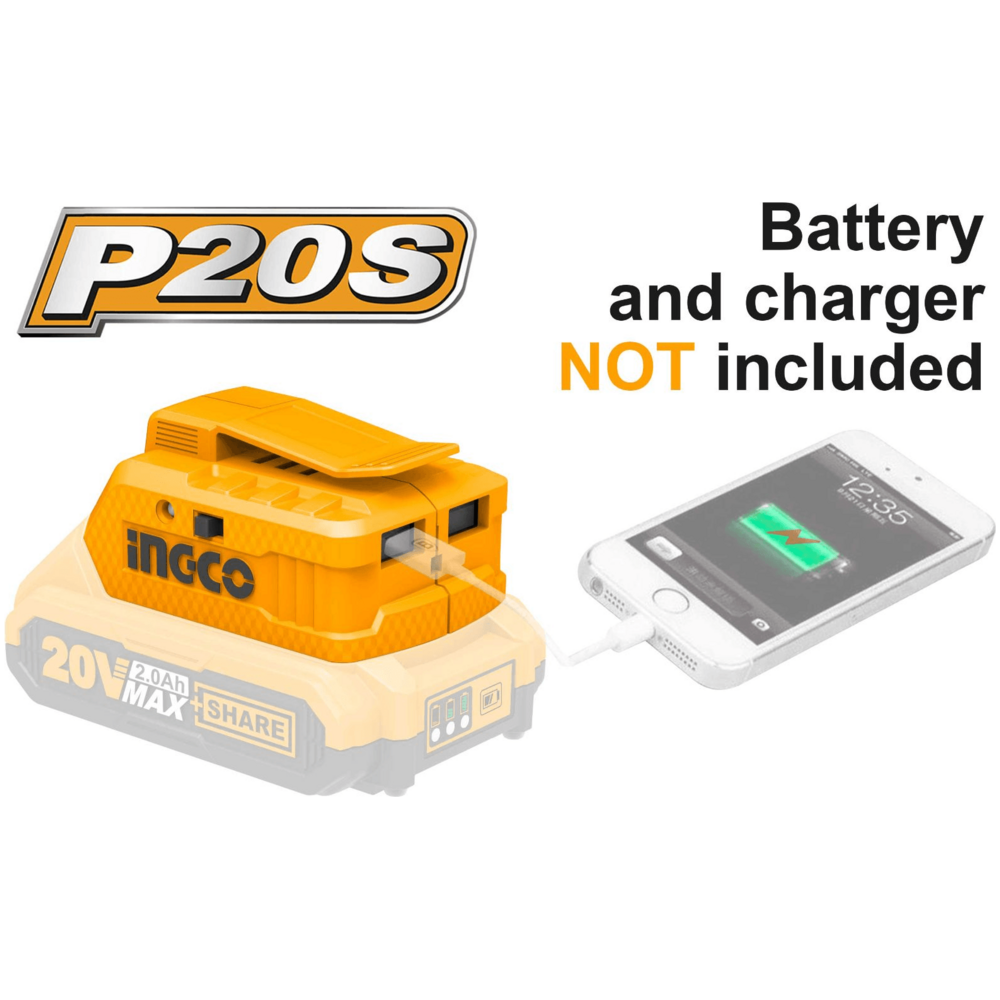 Ingco CUCLI2001 20V USB-A Charger - KHM Megatools Corp.