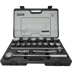 Stanley 89-101 3/4" Drive Socket Wrench Set 19pcs (22-50mm) 12pts - KHM Megatools Corp.