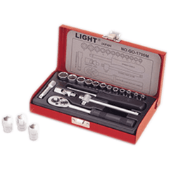 Light GO-1700M 1/4" Drive 17pcs Socket Wrench Set | Light by KHM Megatools Corp.