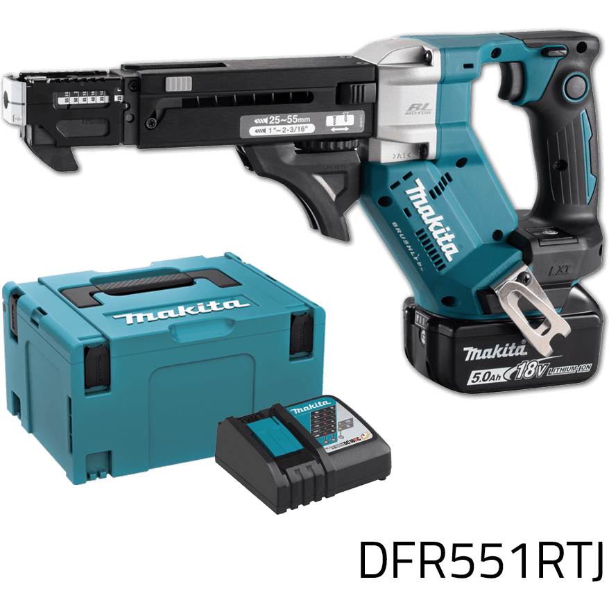 Makita DFR551RTJ 18V Cordless Auto Feed Screwdriver (LXT) - KHM Megatools Corp.