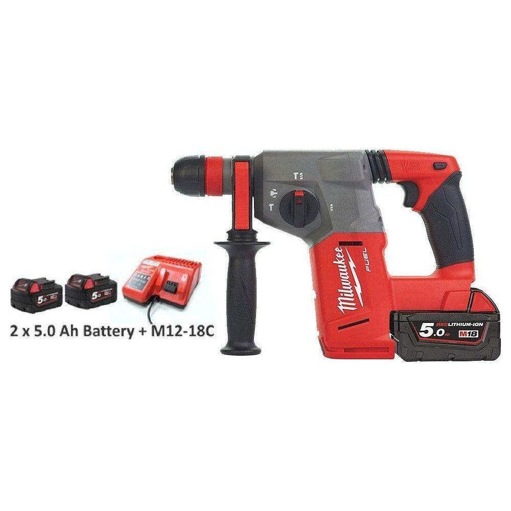 Milwaukee M18CHX-502C "Fuel" Cordless SDS-plus Rotary Hammer - Goldpeak Tools PH Milwaukee