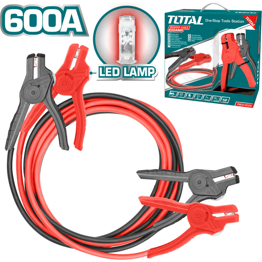 Total PBCA16008L Booster Cable with Light 600A | Total by KHM Megatools Corp. Total PBCA16008L Booster Cable with Light 600A | Total by KHM Megatools Corp.
