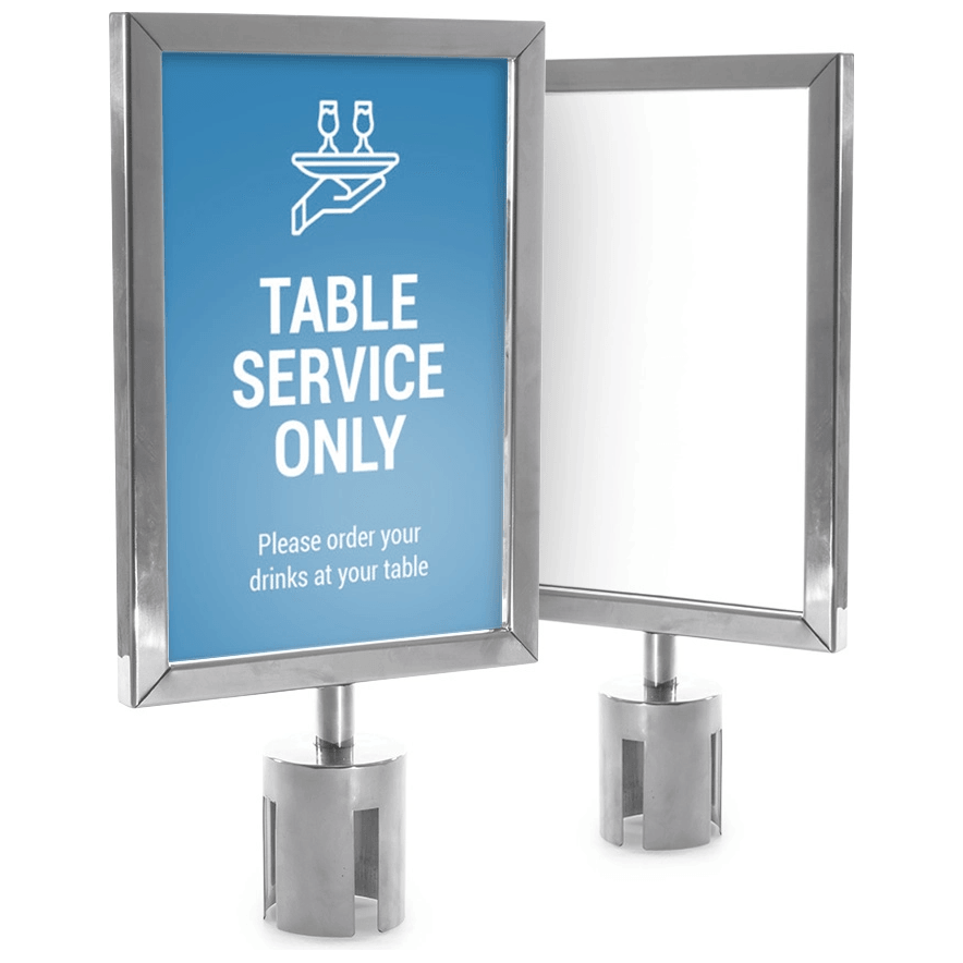 First Sign Holder for Retractable Belt Barrier / Queuing (Stanchion) Pole - KHM Megatools Corp.