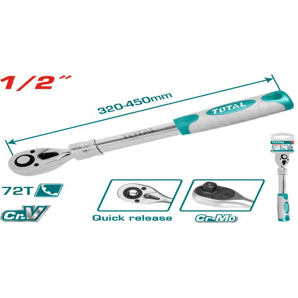 Total THT106128L 1/2" Extendable Ratchet Wrench - KHM Megatools Corp.