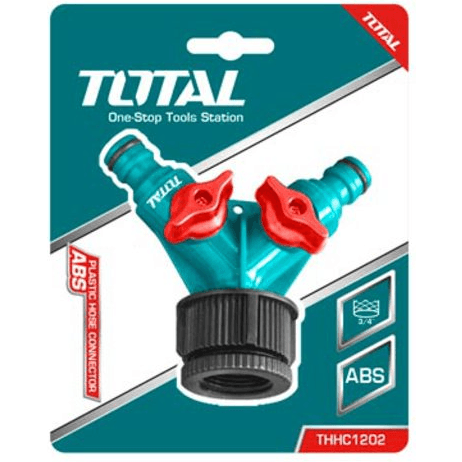 Total THHC1202 2-Way Plastic Hose Connector Fitting | Total by KHM Megatools Corp.