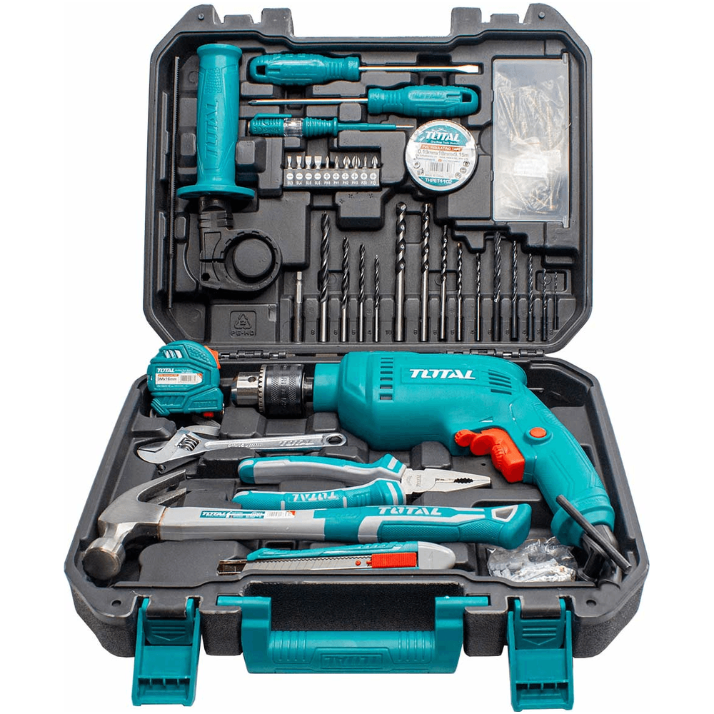 Total THKTHP1152 Hammer Drill with Hand Tools Set (115pcs) | Total by KHM Megatools Corp. Total THKTHP1152 Hammer Drill with Hand Tools Set (115pcs) | Total by KHM Megatools Corp.