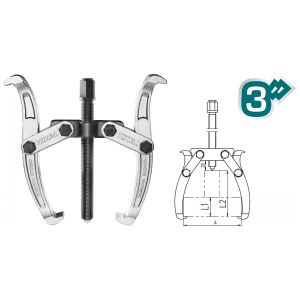 Total THTGP236 Two Jaws Gear Puller 3" | Total by KHM Megatools Corp.