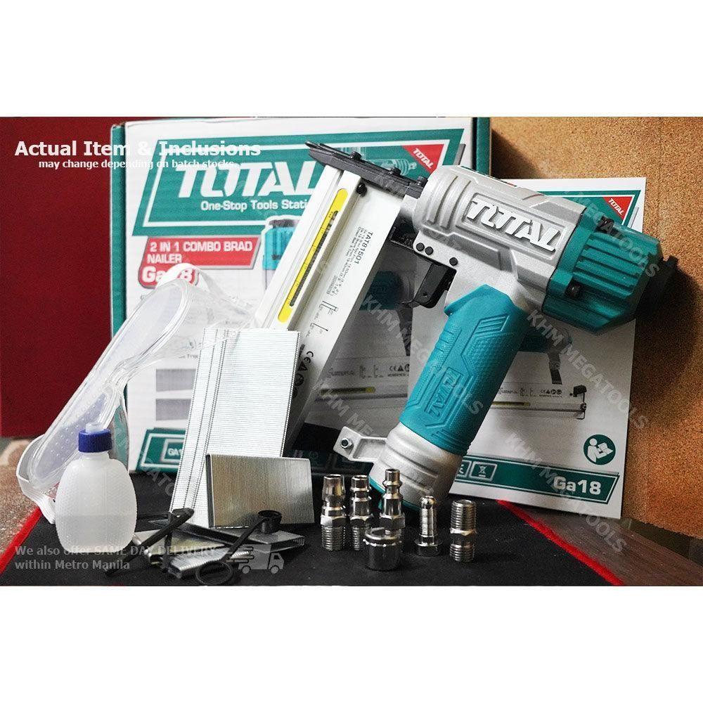 Total TAT81501 2in1 Combo Pneumatic Brad Nailer & Stapler - KHM Megatools Corp. Total TAT81501 2in1 Combo Pneumatic Brad Nailer & Stapler - KHM Megatools Corp.
