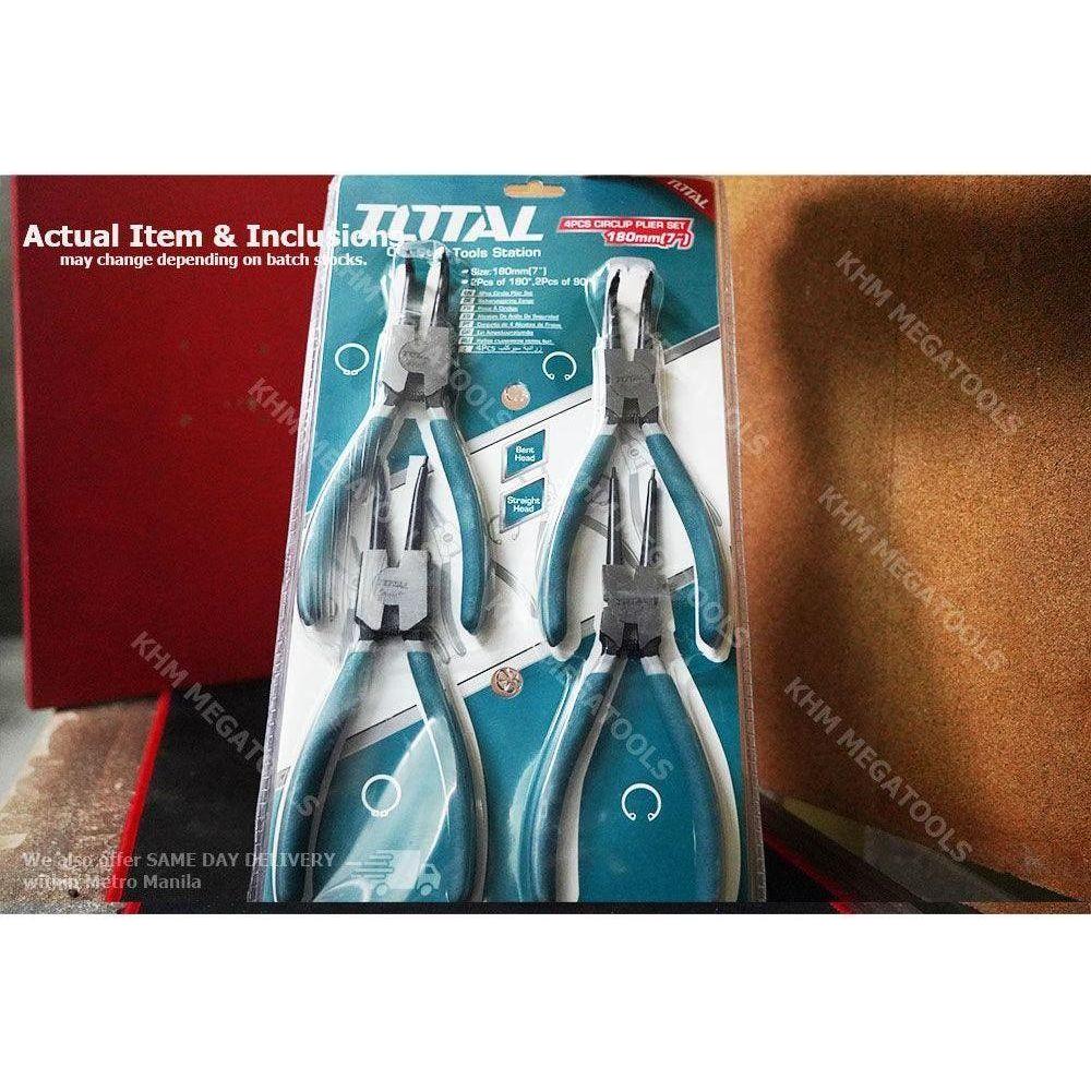Total THT114041 4pcs Circlip / Snap Ring Plier Set - KHM Megatools Corp. Total THT114041 4pcs Circlip / Snap Ring Plier Set - KHM Megatools Corp.