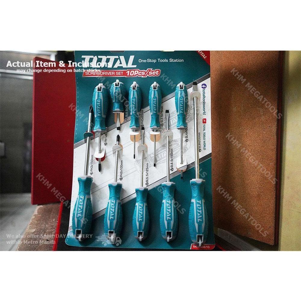 Total THT250610 10pcs Screwdriver Set - KHM Megatools Corp. Total THT250610 10pcs Screwdriver Set - KHM Megatools Corp.