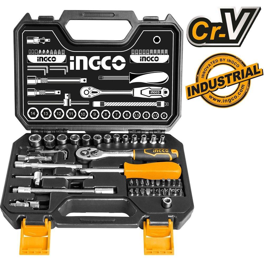 Ingco HKTS14451 45pcs Socket Wrench Set 1/4" Drive - KHM Megatools Corp.