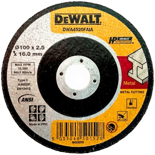 Dewalt DWA4520FAIA Cut Off Wheel 4" for Metal - KHM Megatools Corp.