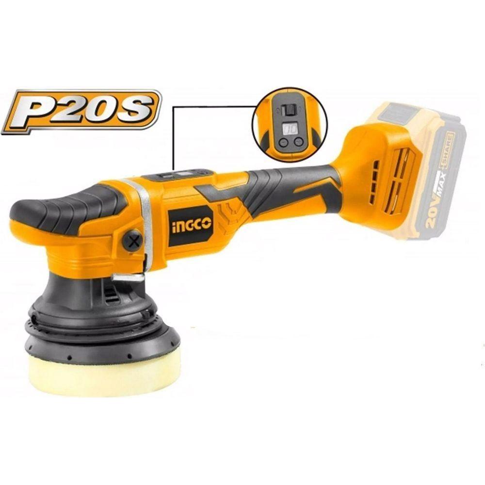 Ingco APLI2002 20V Cordless Li-Ion Angle Polisher 20V BL Motor - KHM Megatools Corp. Ingco APLI2002 20V Cordless Li-Ion Angle Polisher 20V BL Motor - KHM Megatools Corp.