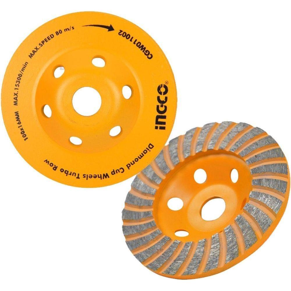 Ingco CGW011002 Segmented Turbo Cup Diamond Cup Wheel 4" - KHM Megatools Corp. Ingco CGW011002 Segmented Turbo Cup Diamond Cup Wheel 4" - KHM Megatools Corp.
