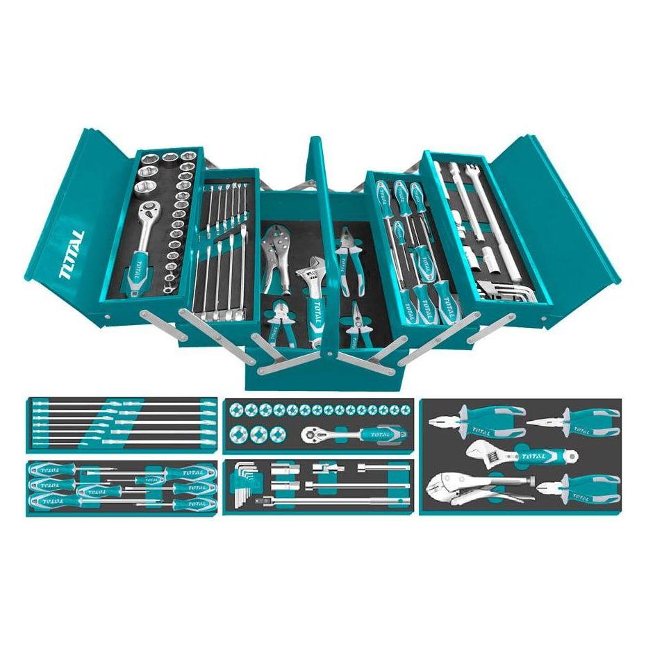 Total THTCS12591 50pcs Hand Tools Set with Tool Box | Total by KHM Megatools Corp.