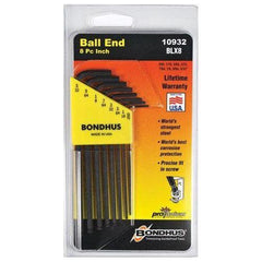 Bondhus 10932 (BLX8) PG 8pcs Balldriver Tip Allen Wrench Key set 0.050-5/32" (long) | Bondhus by KHM Megatools Corp.