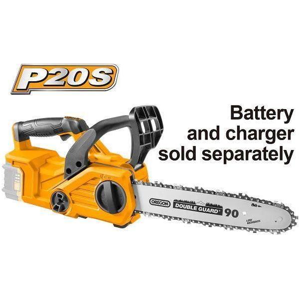 Ingco CGSLI20128 20V Cordless Li-Ion Chain Saw 20V - KHM Megatools Corp. Ingco CGSLI20128 20V Cordless Li-Ion Chain Saw 20V - KHM Megatools Corp.
