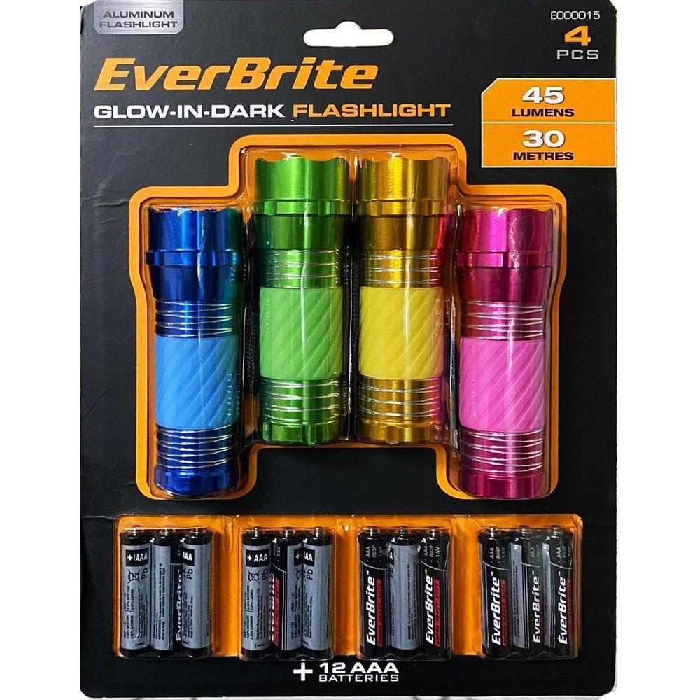 Everbrite E000015 4pcs Glow in the Dark Flashlight Set (45 lumens | 30 m) - KHM Megatools Corp. Everbrite E000015 4pcs Glow in the Dark Flashlight Set (45 lumens | 30 m) - KHM Megatools Corp.