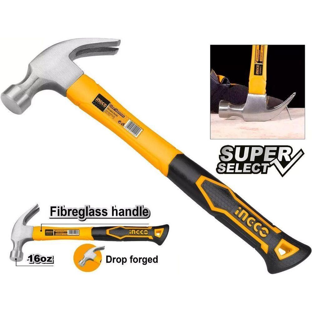 Ingco HCHS8016 Claw Hammer 16oz (SS) - KHM Megatools Corp. Ingco HCHS8016 Claw Hammer 16oz (SS) - KHM Megatools Corp.