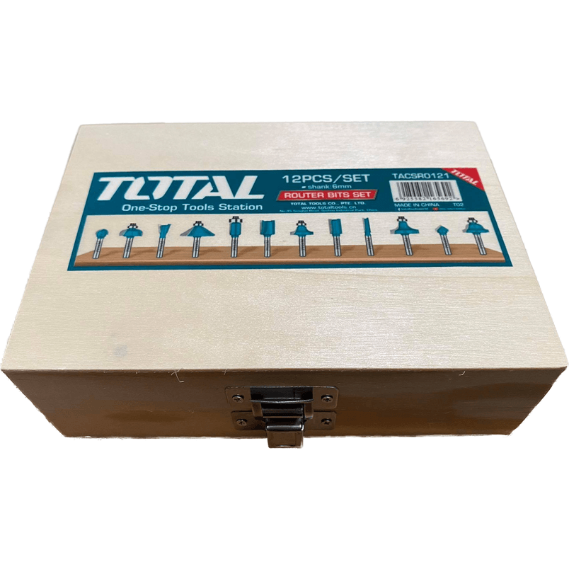 Total TACSR0121 Router Bit Set 6mm Shank (12pcs) | Total by KHM Megatools Corp.