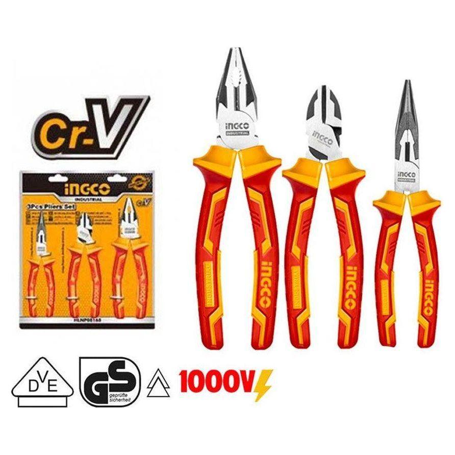 Ingco HIKPS28313 3pcs Insulated Pliers Set 1000V - KHM Megatools Corp. Ingco HIKPS28313 3pcs Insulated Pliers Set 1000V - KHM Megatools Corp.